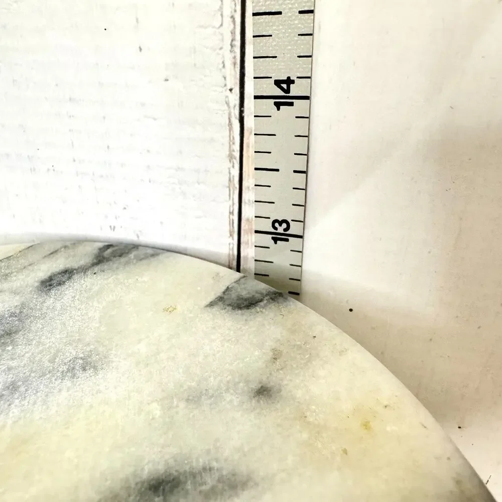 Vintage Marble Paper Towel Holder Freestanding White Gray 13